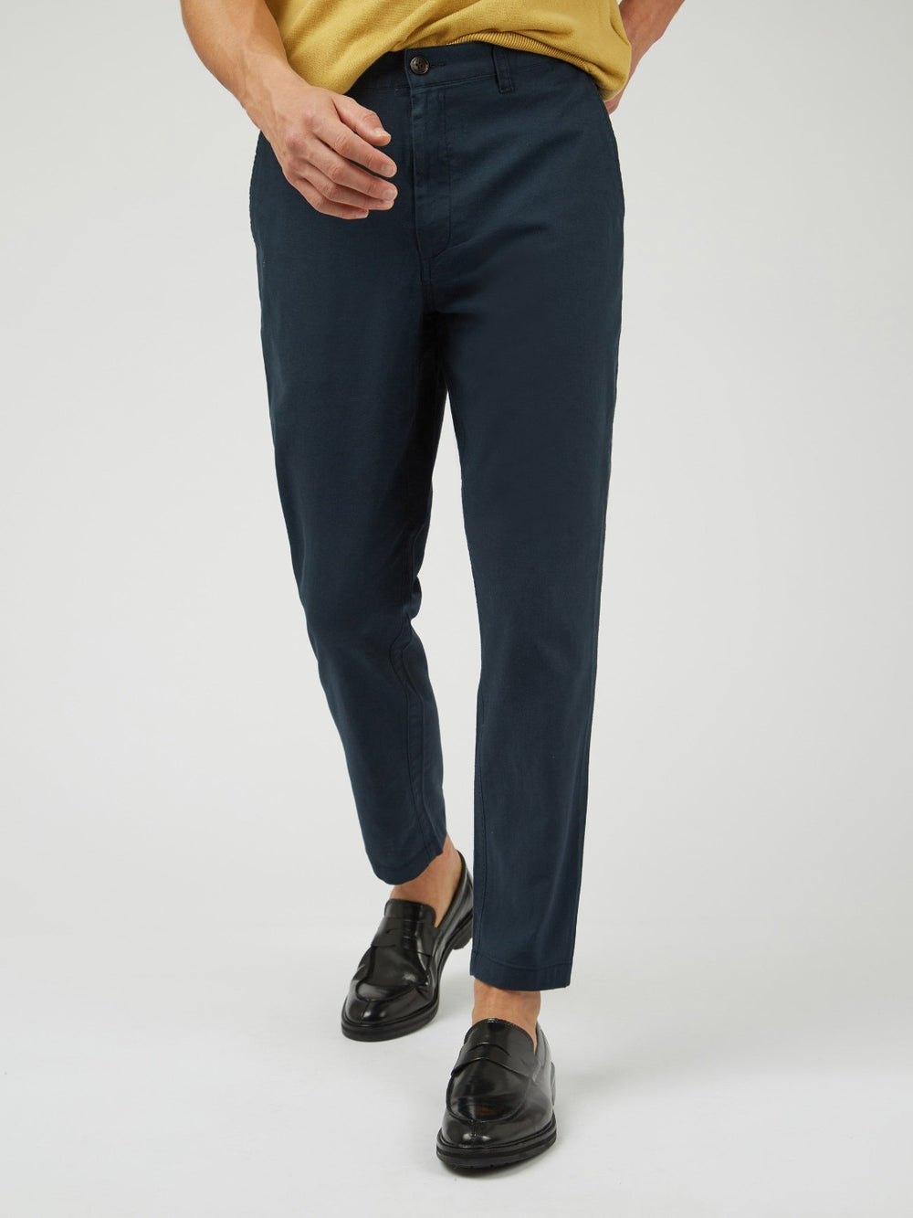 Pantalon Ben Sherman Signature Slim Taper Linen Verde | 425-VMLXNA