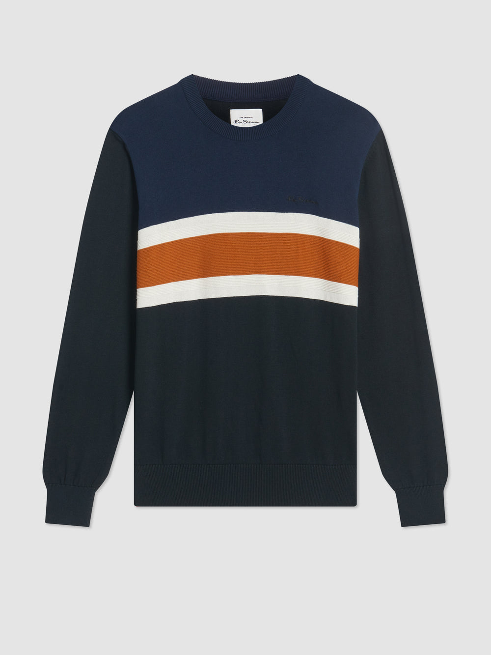 Prendas De Punto Ben Sherman Chest Stripe Crewneck Negras | 745-FKPUQN