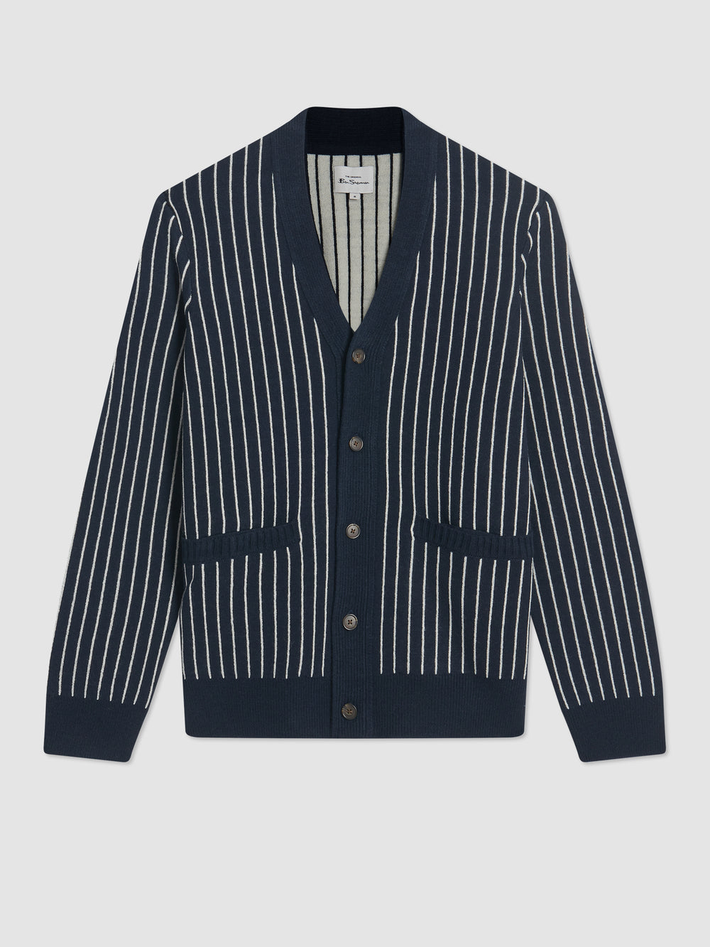 Prendas De Punto Ben Sherman Jacquard Stripe Cardigan Azul Marino | 238-UABJZC