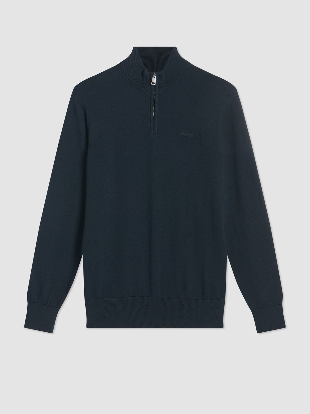 Prendas De Punto Ben Sherman Merino Half-Zip Negras | 361-WCJUNZ