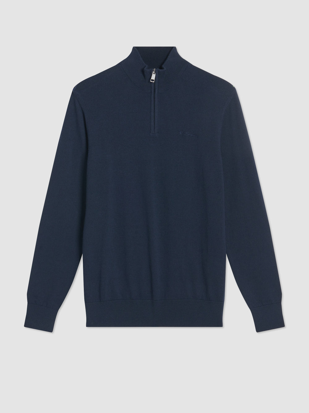 Prendas De Punto Ben Sherman Merino Half-Zip Azul Marino | 369-QDRXBC