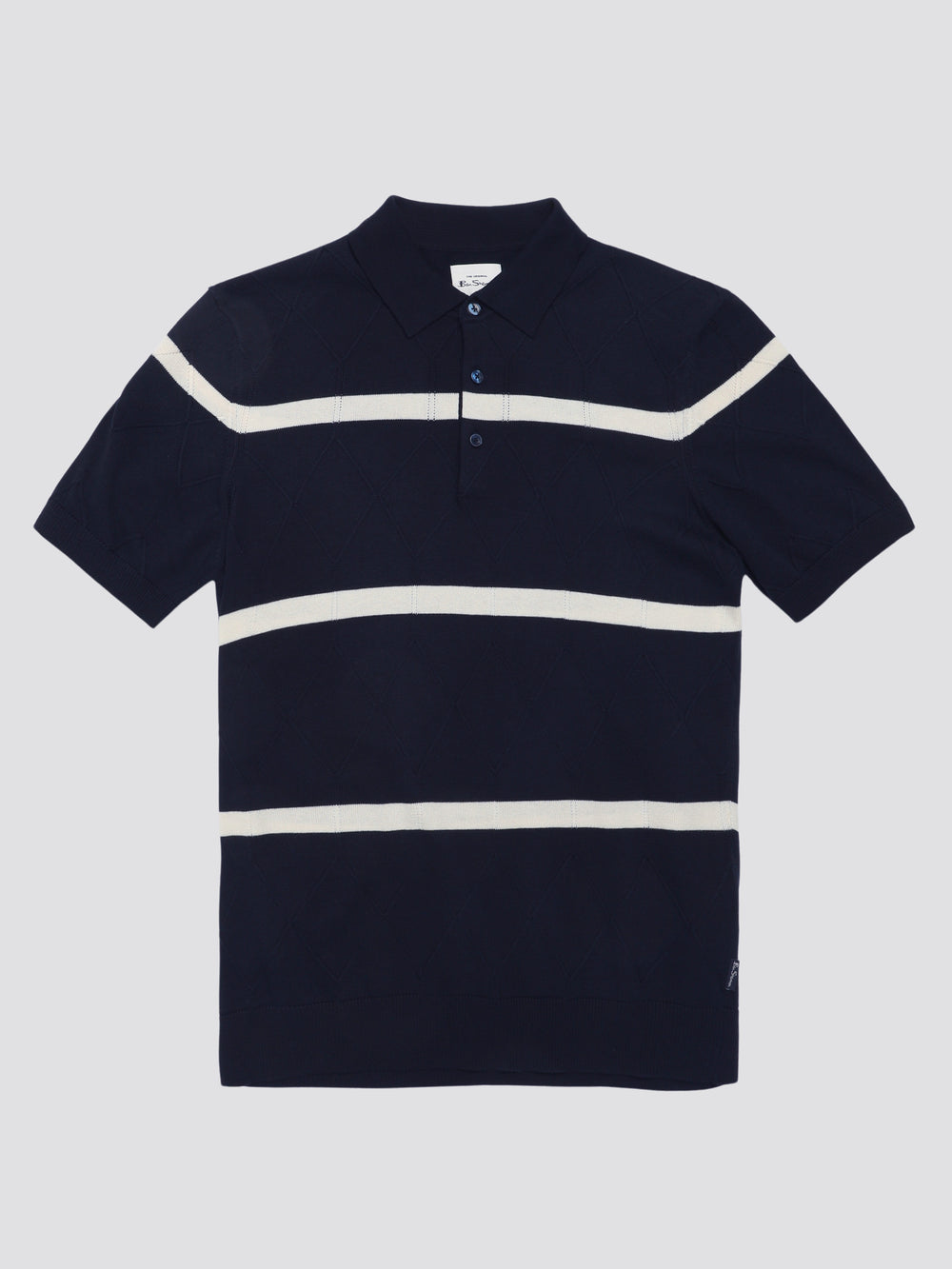 Prendas De Punto Ben Sherman Signature Argyle Stripe Polo Azul Marino | 105-SUPBVY