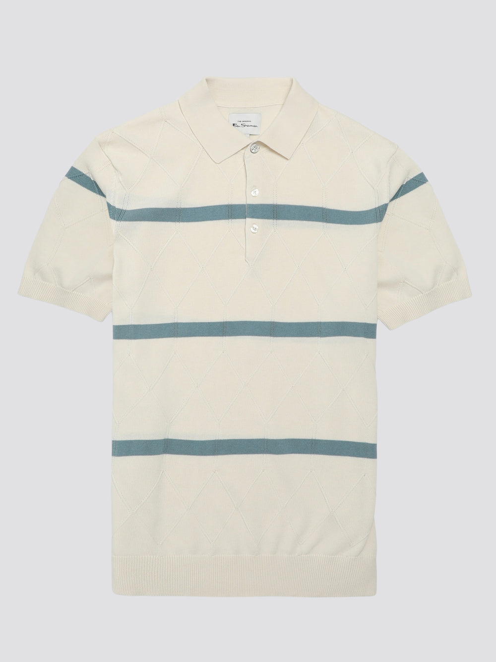 Prendas De Punto Ben Sherman Signature Argyle Stripe Polo Blancas | 358-KWXOHB