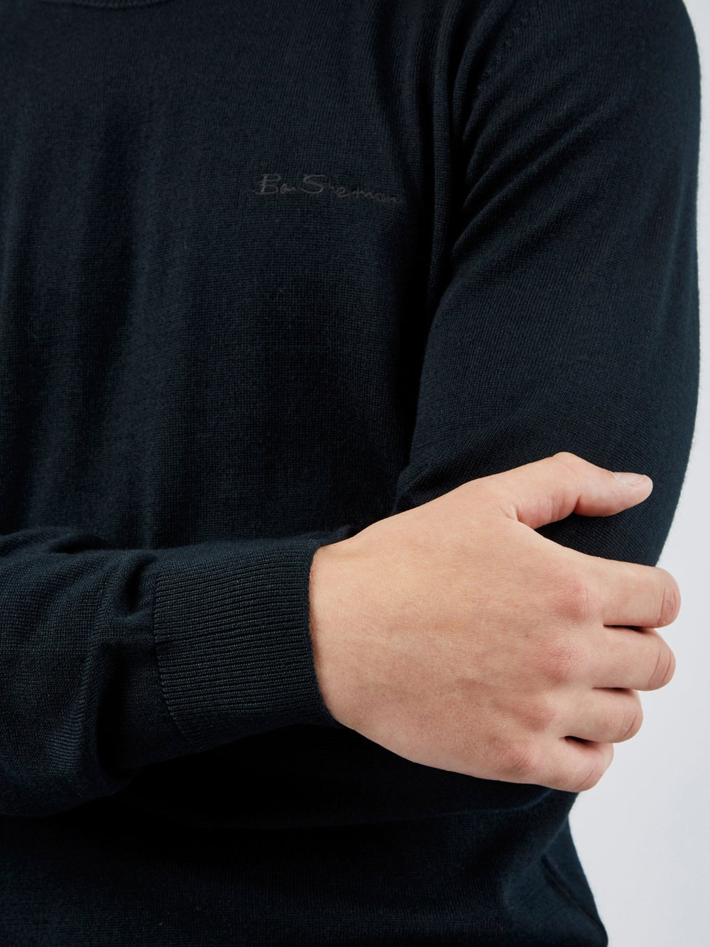 Prendas De Punto Ben Sherman Signature Crewneck Negras | 678-LMTCXO