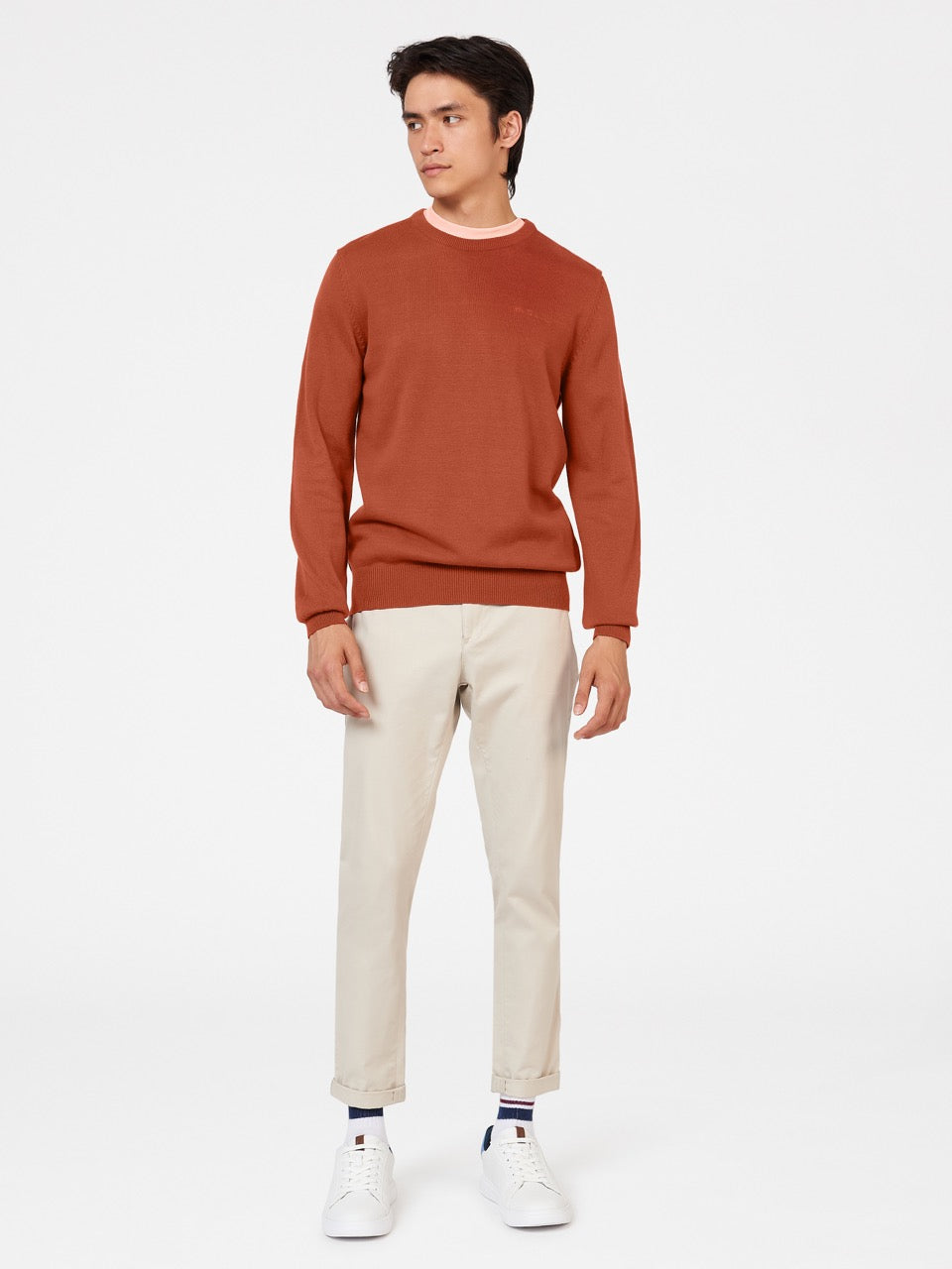 Prendas De Punto Ben Sherman Signature Crewneck Naranjas | 571-EVSWRH