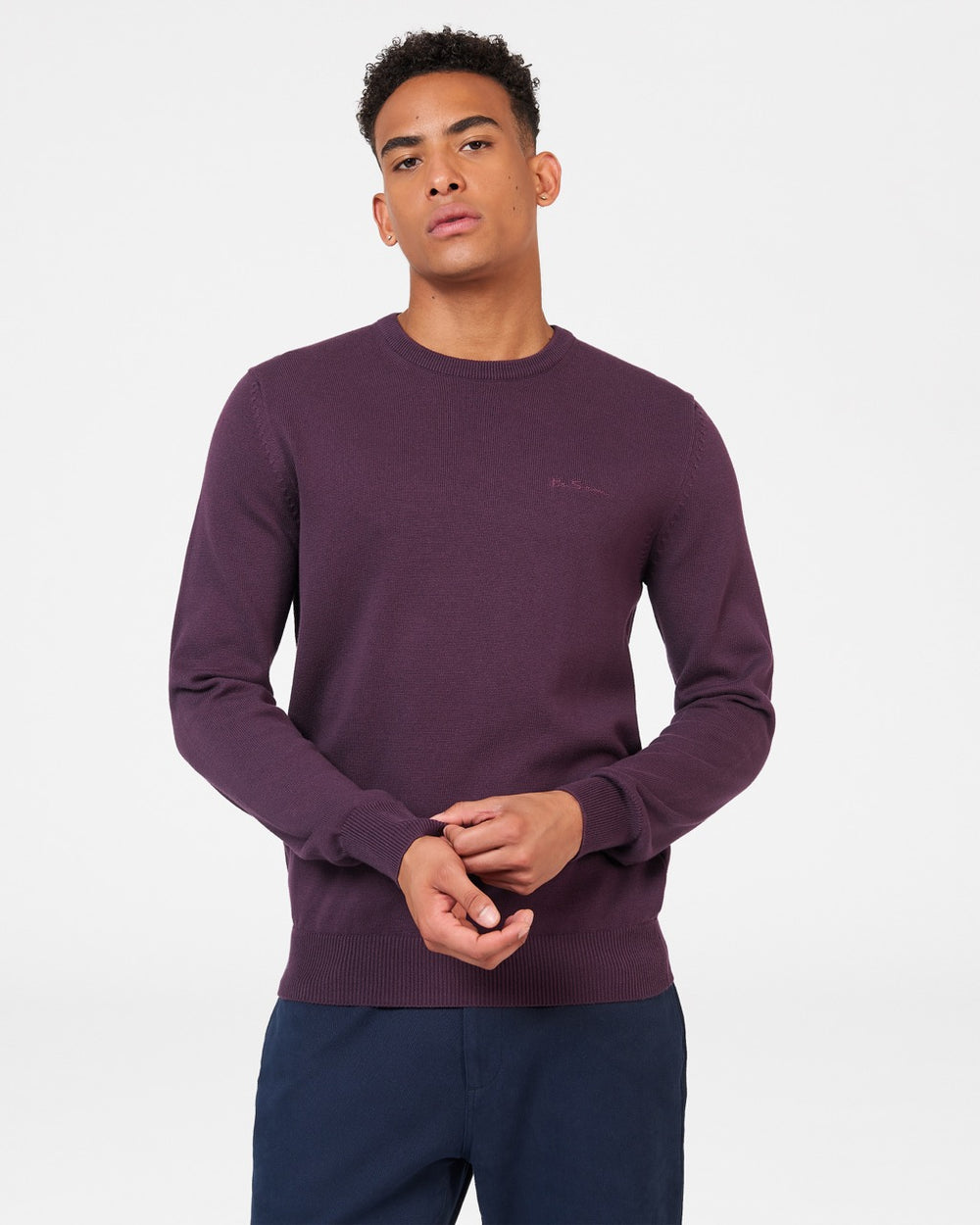 Prendas De Punto Ben Sherman Signature Crewneck Moradas | 968-YCVWFM