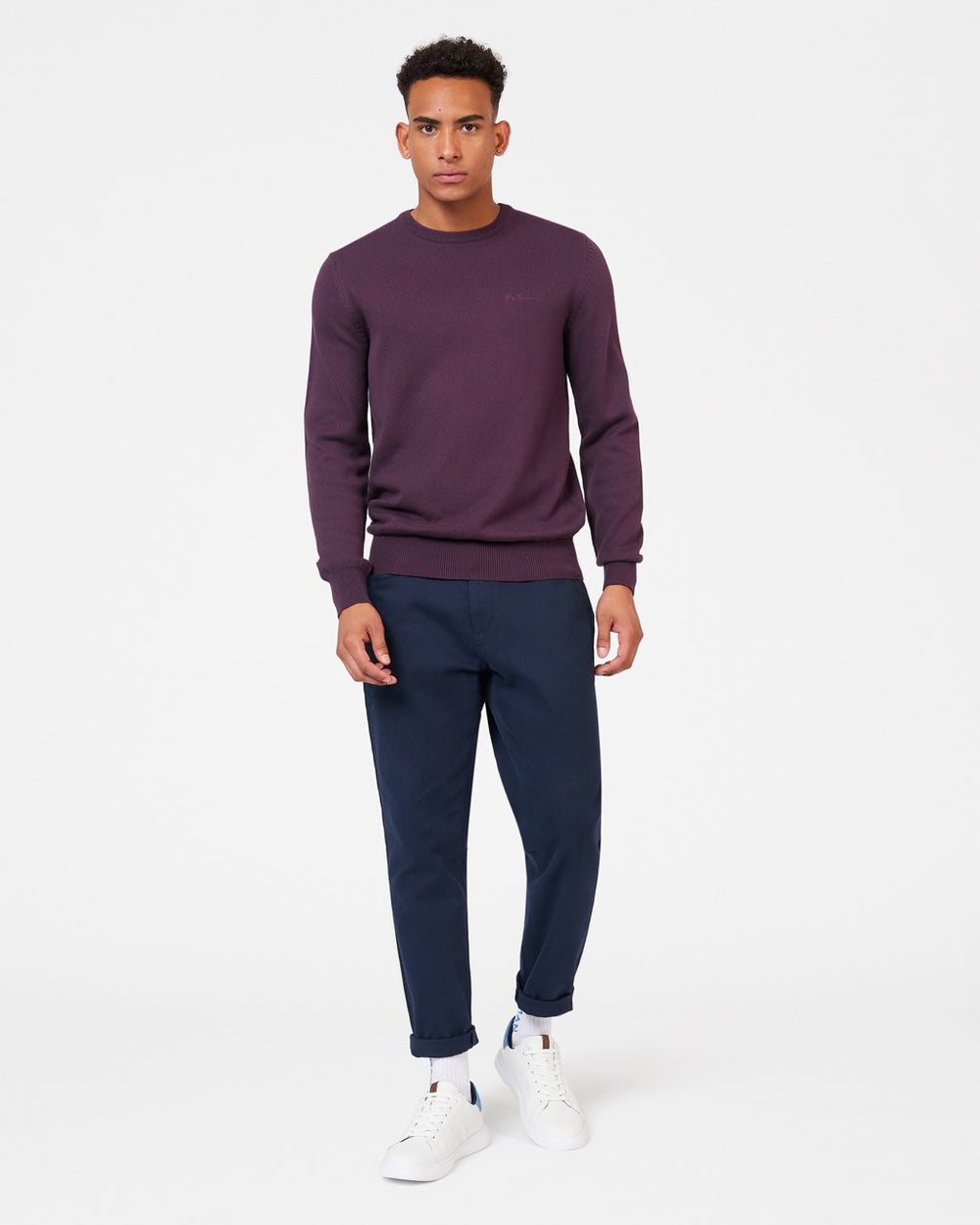 Prendas De Punto Ben Sherman Signature Crewneck Moradas | 968-YCVWFM