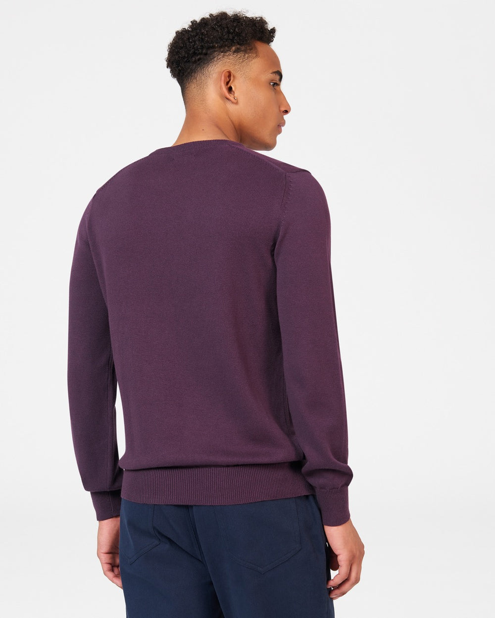 Prendas De Punto Ben Sherman Signature Crewneck Moradas | 968-YCVWFM