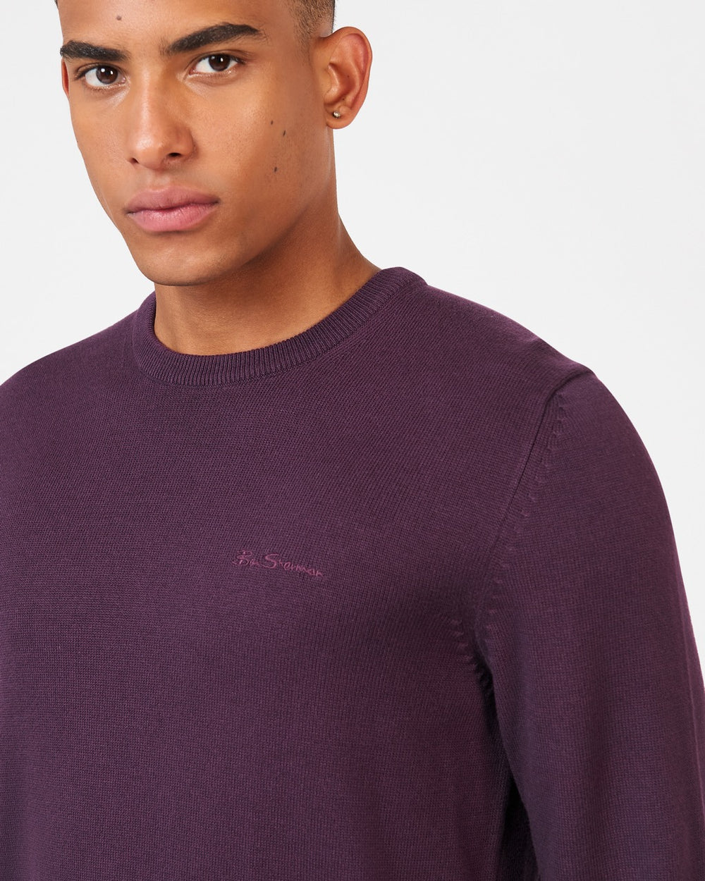 Prendas De Punto Ben Sherman Signature Crewneck Moradas | 968-YCVWFM