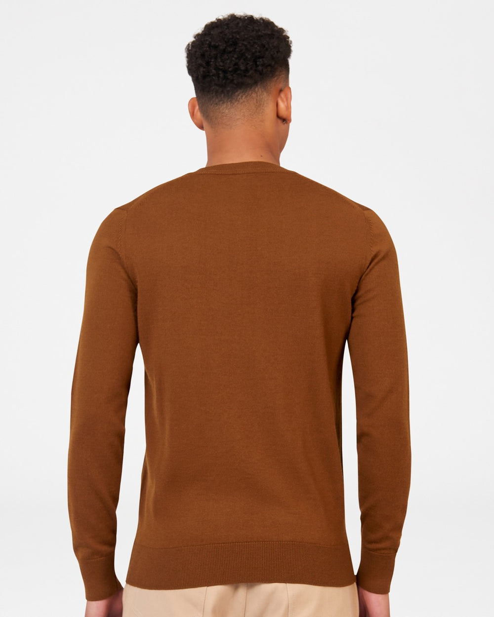 Prendas De Punto Ben Sherman Signature Merino Crewneck Marrones | 958-YJPNDX