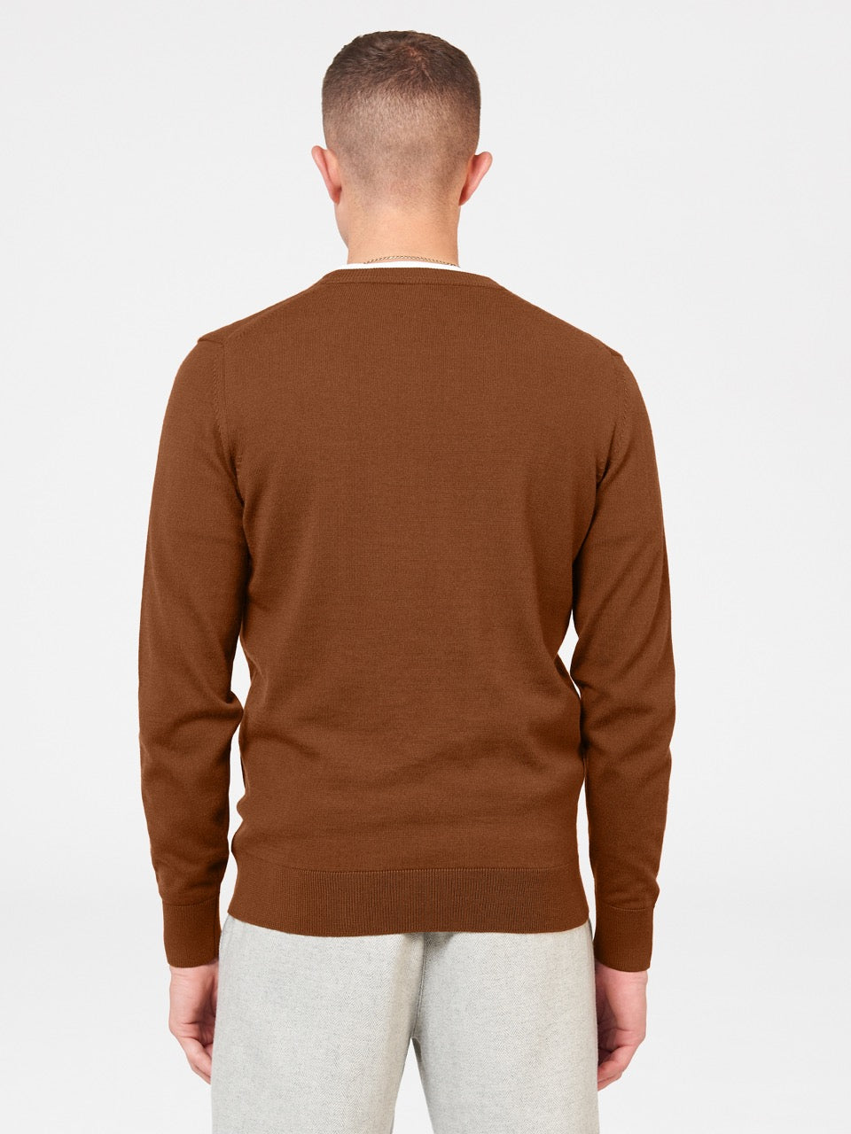 Prendas De Punto Ben Sherman Signature Merino Crewneck Marrones | 958-YJPNDX