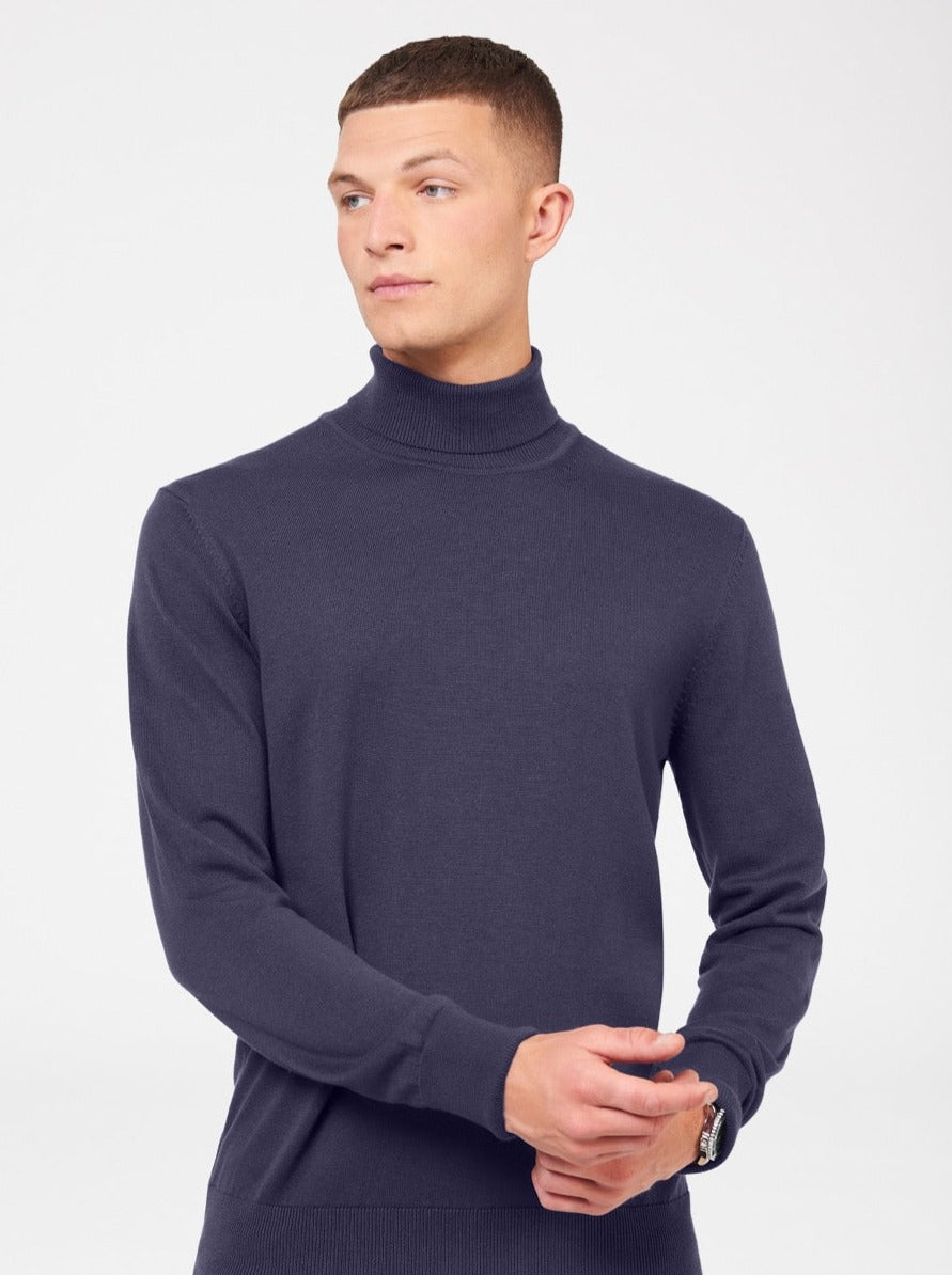 Prendas De Punto Ben Sherman Signature Roll Neck Moradas | 648-RDSPIL