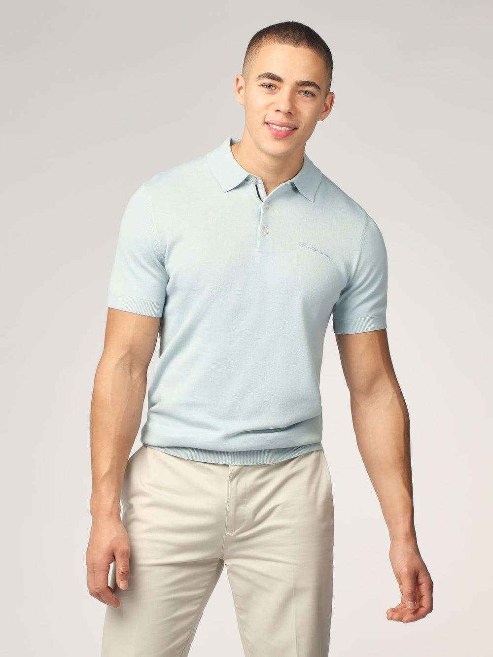 Prendas De Punto Ben Sherman Signature Short Sleeve Polo Azules | 186-SMFRPW