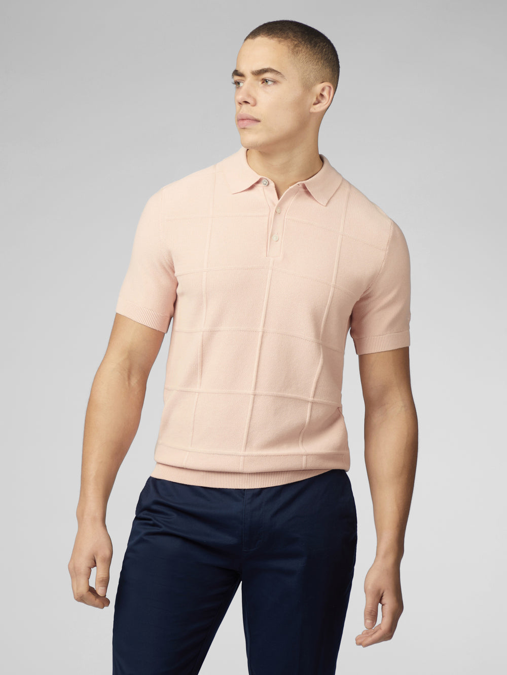 Prendas De Punto Ben Sherman Signature Textured Polo Rosas | 958-IOYKXM