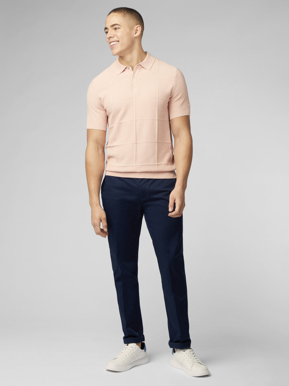 Prendas De Punto Ben Sherman Signature Textured Polo Rosas | 958-IOYKXM