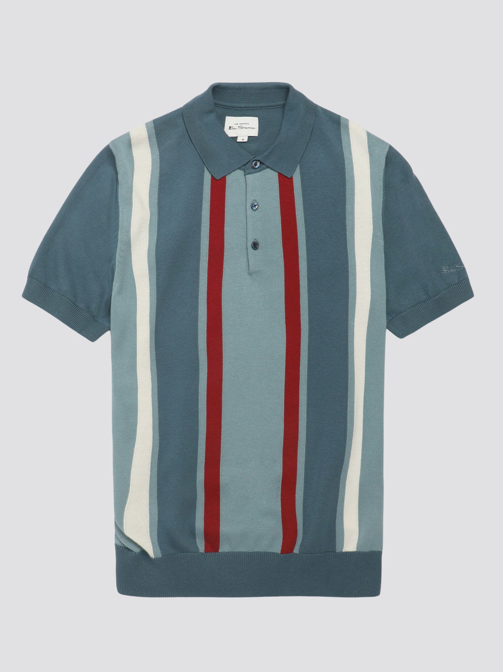 Prendas De Punto Ben Sherman Signature Vertical Stripe Polo Turquesa | 286-UWKZDG