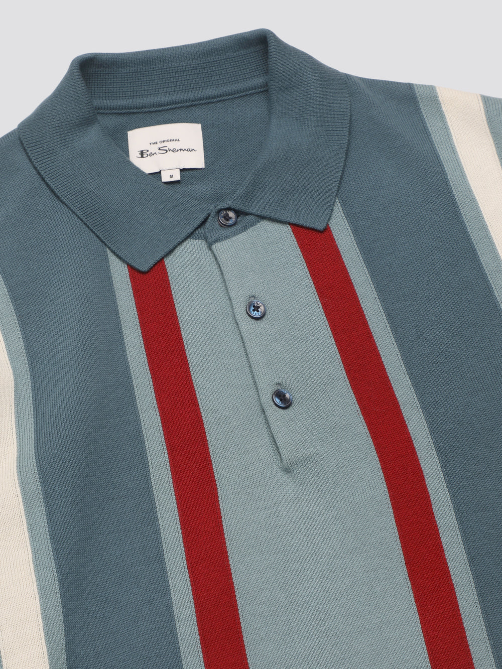 Prendas De Punto Ben Sherman Signature Vertical Stripe Polo Turquesa | 286-UWKZDG