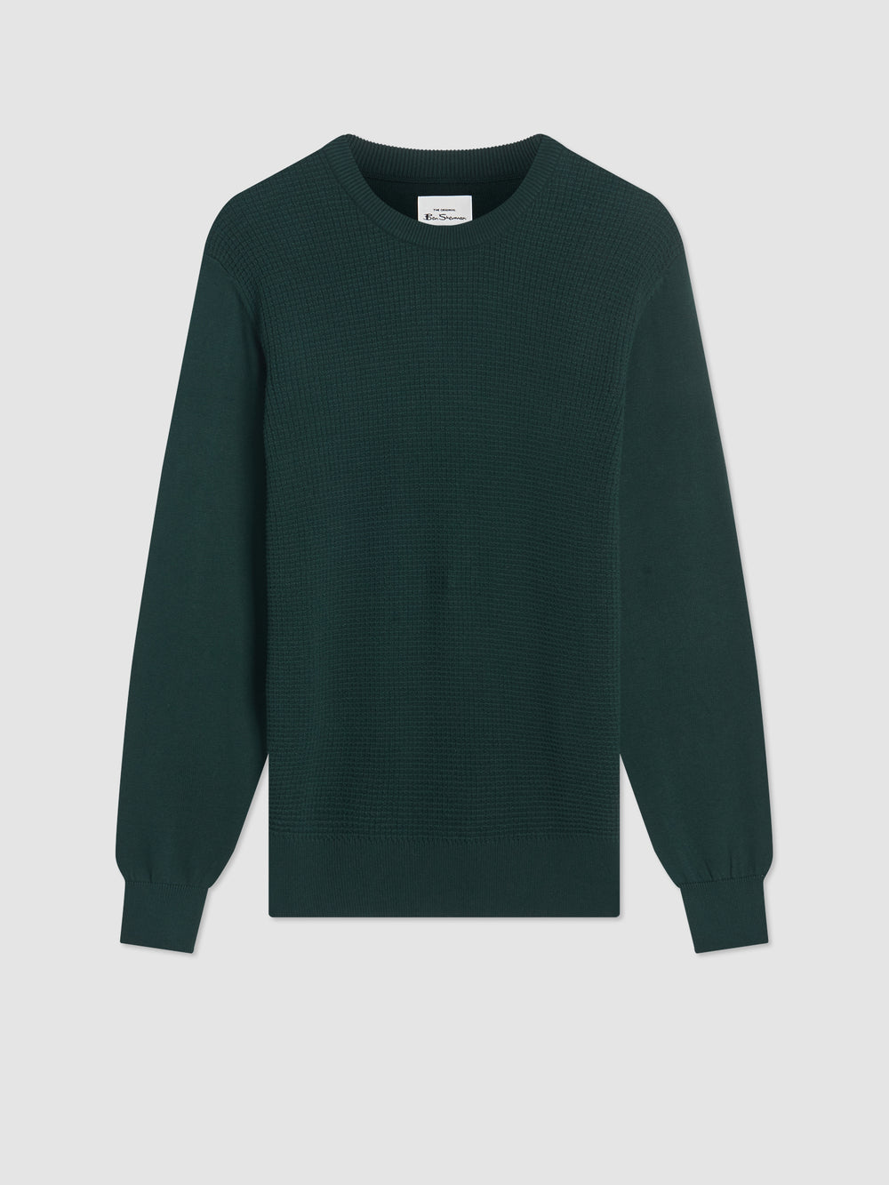 Prendas De Punto Ben Sherman Textured Crewneck Verde Oscuro | 206-LIEUPC