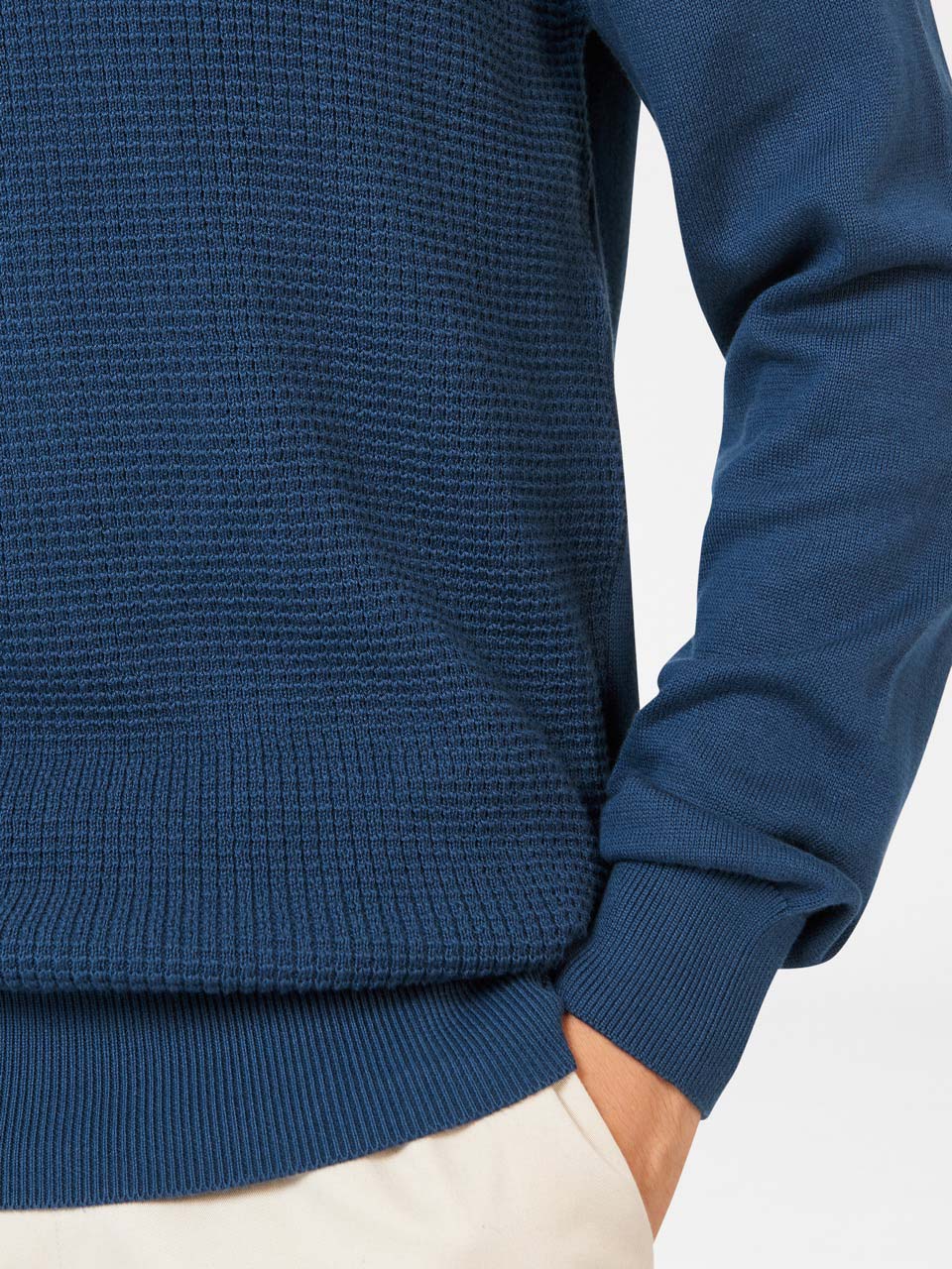 Prendas De Punto Ben Sherman Textured Crewneck Indigo | 509-PCNOZI