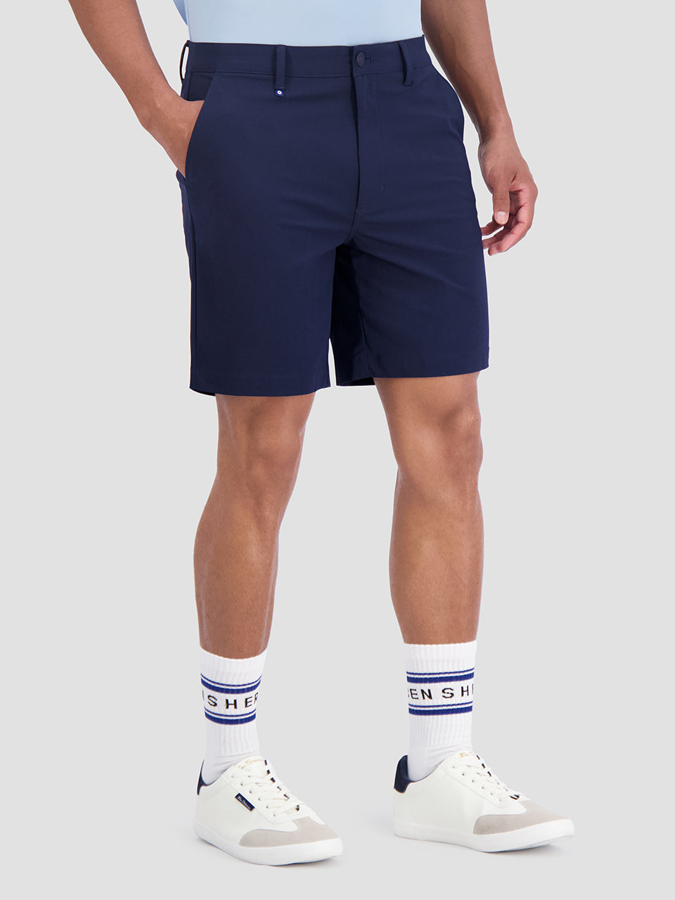 Short Ben Sherman 4Way Stretch Tech Azul Marino | 195-VKLSQW