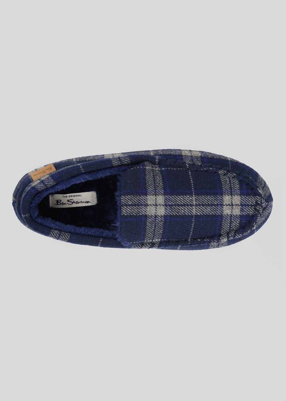 Slipper Ben Sherman Gritti Palace Check Moccasin Azul Marino | 248-IWCLEP