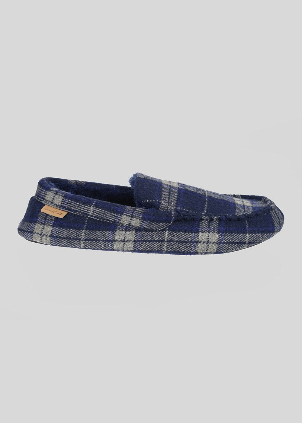 Slipper Ben Sherman Gritti Palace Check Moccasin Azul Marino | 248-IWCLEP