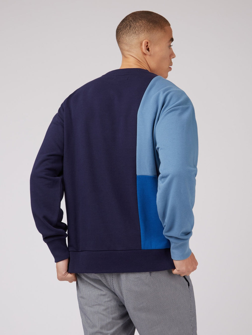 Sudaderas Ben Sherman B by Ben Sherman Colorblock Crewneck Azules | 395-VWSAJM