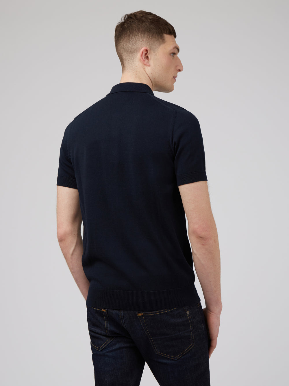 Suéteres De Cuello Polo Ben Sherman Signature Azul Marino | 537-KZOHXA