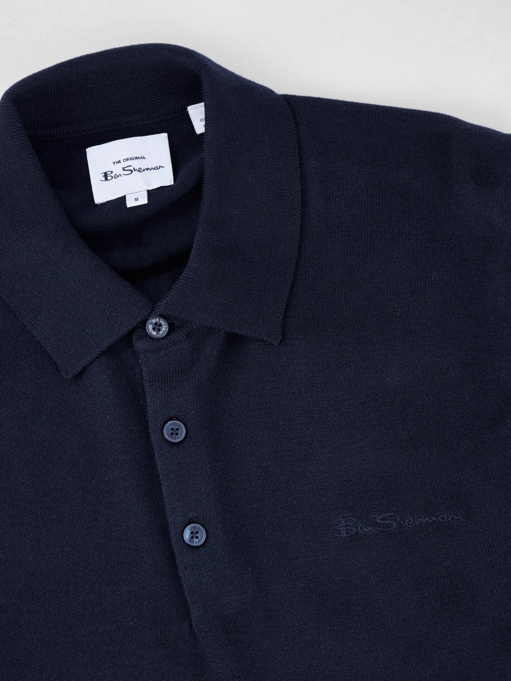 Suéteres De Cuello Polo Ben Sherman Signature Long-Sleeve Azul Marino | 076-MXRIYG