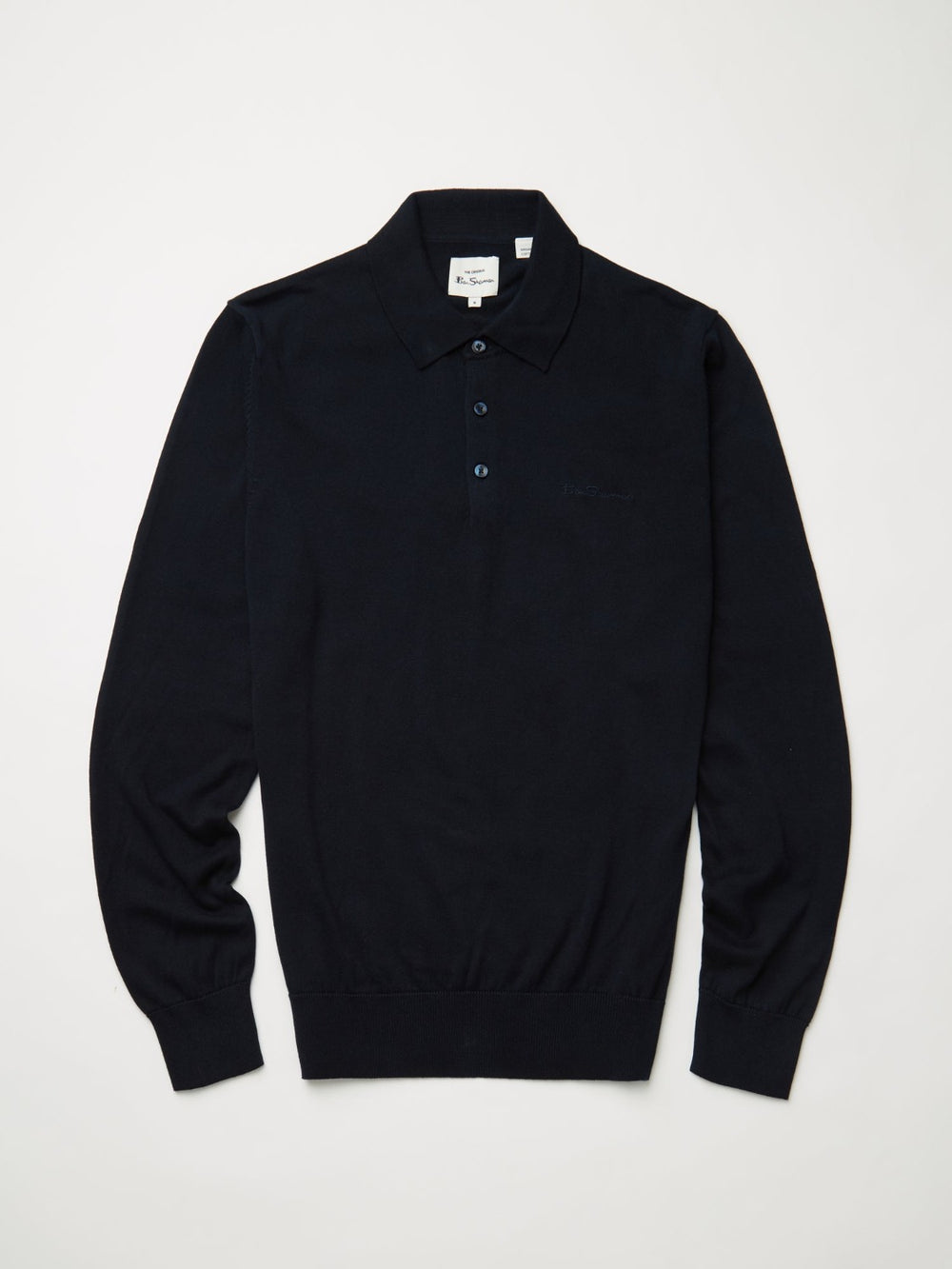 Suéteres De Cuello Polo Ben Sherman Signature Long-Sleeve Azul Marino | 076-MXRIYG