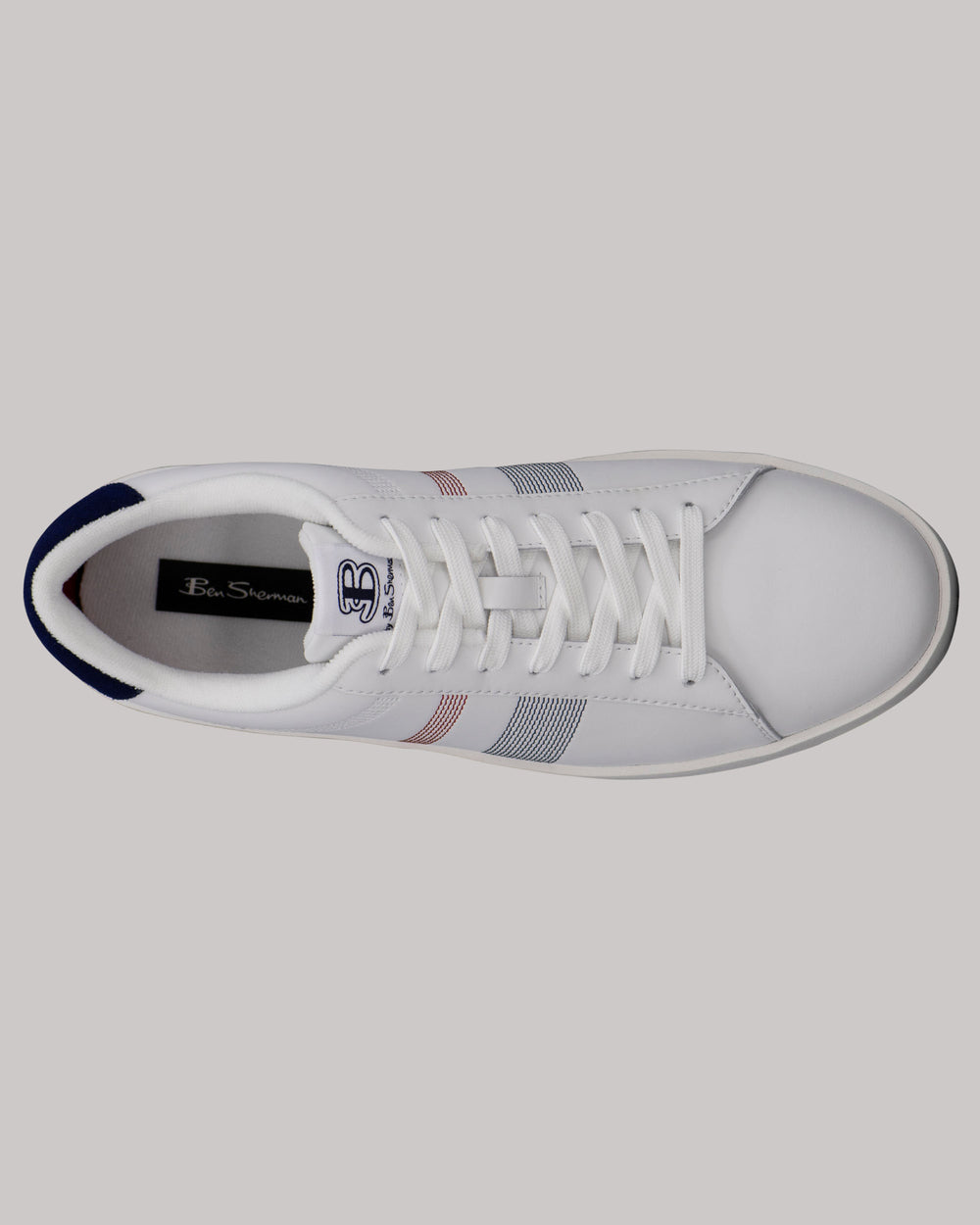 Tenis Ben Sherman Boxwell Blancas Azul Marino Rojas | 209-RNMVDJ