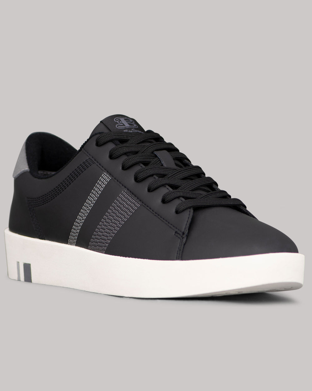 Tenis Ben Sherman Boxwell Negras Blancas Gris | 745-WKOMRU