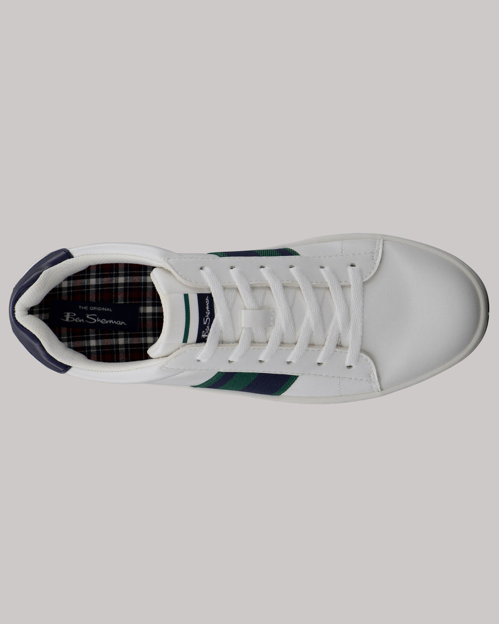 Tenis Ben Sherman Hampton Stripe Blancas Azul Marino Verde | 683-DFNKPI