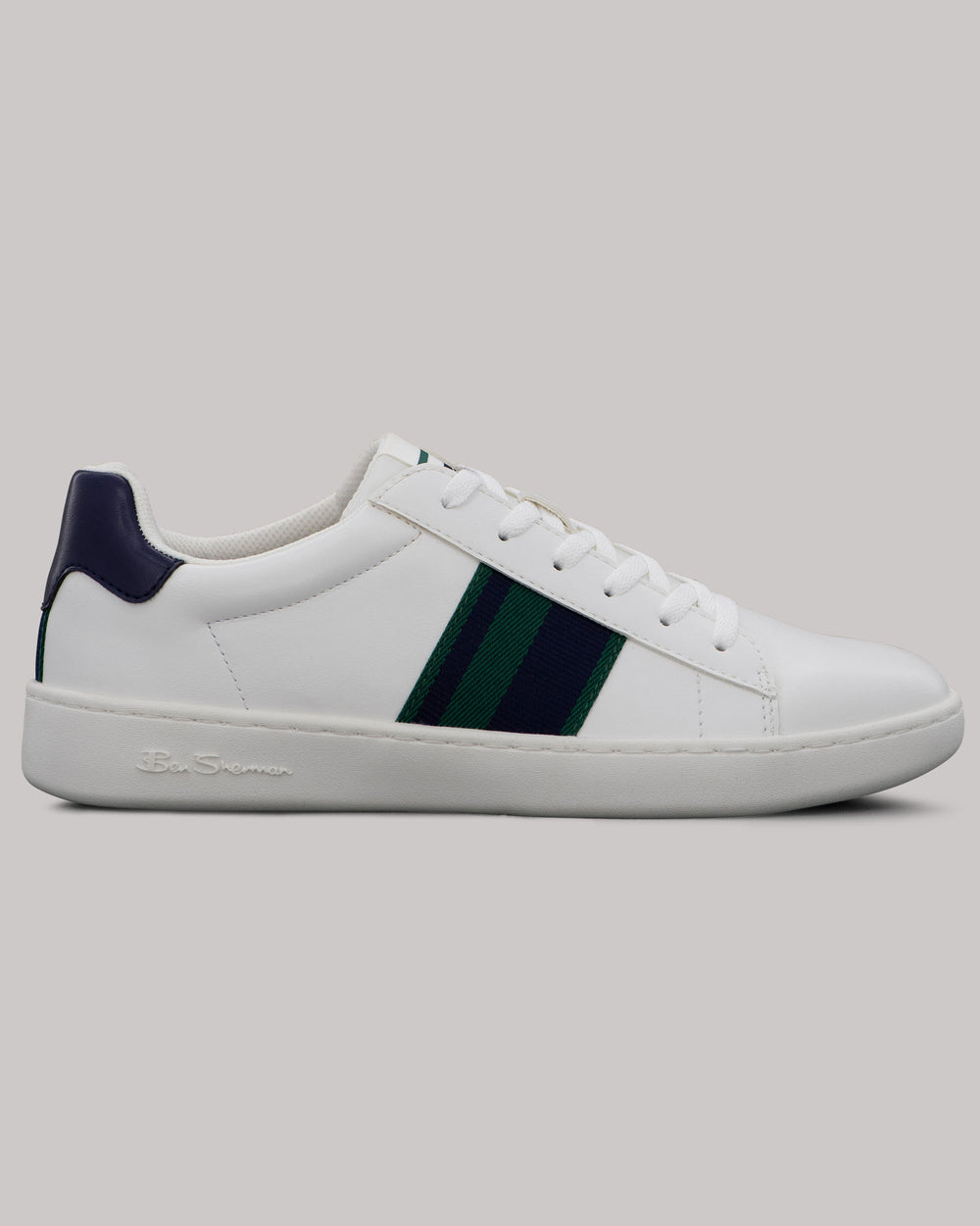 Tenis Ben Sherman Hampton Stripe Blancas Azul Marino Verde | 683-DFNKPI