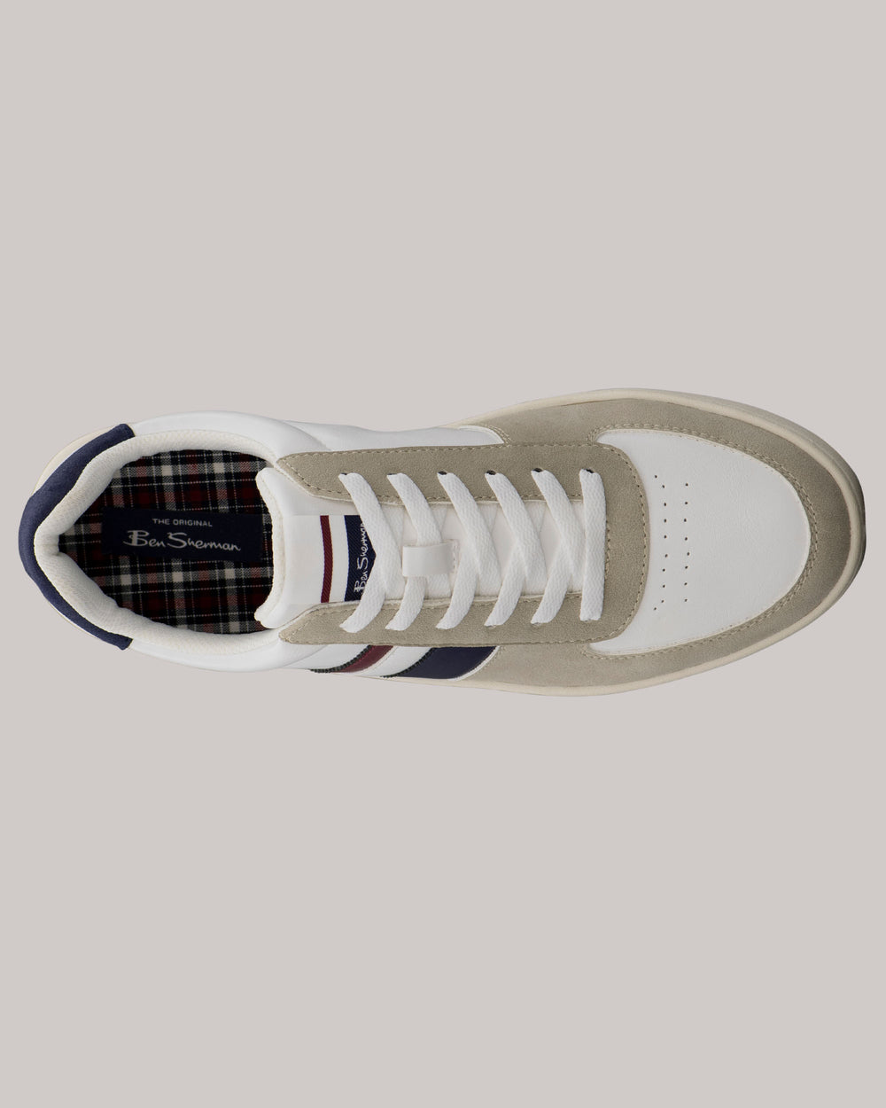 Tenis Ben Sherman Hyde Navy Stripe Blancas | 794-VIGXNZ