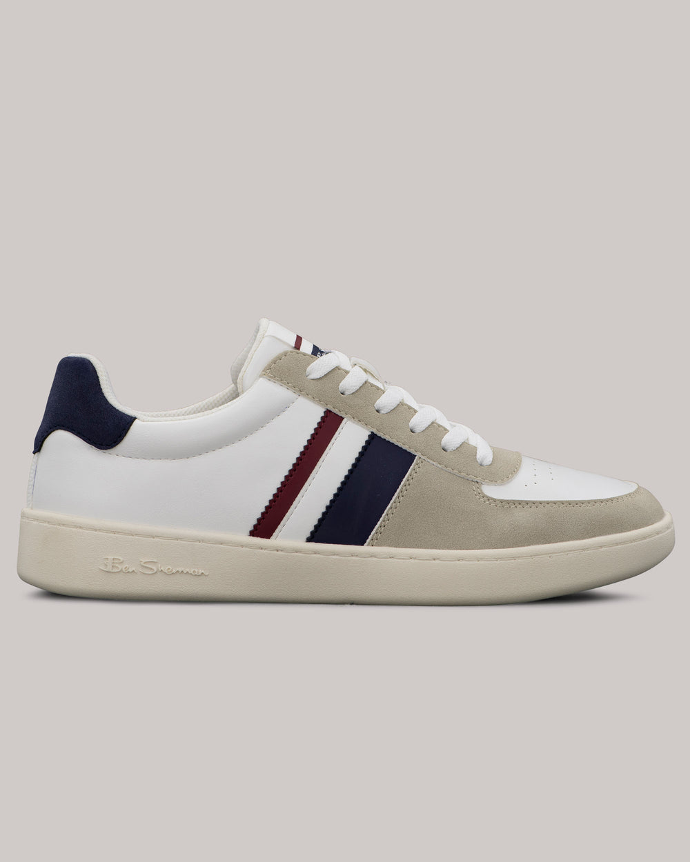 Tenis Ben Sherman Hyde Navy Stripe Blancas | 794-VIGXNZ